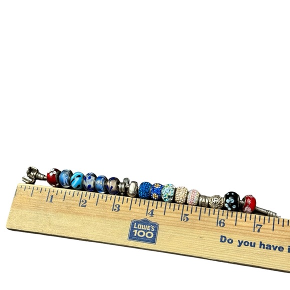 Pandora 925 ALE Sterling Silver Barrel Clasp Snake Chain  Charm Bracelet - Picture 13 of 13